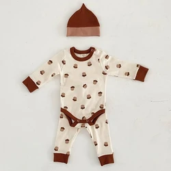 INS – vêtements de printemps pour bébés, combinaisons fendues pour enfants, ensembles de vêtements pour bébés, bloc de couleurs imprimé, Triangle, barboteuse pour bébés de 3 à 24 mois, nouvelle collection 