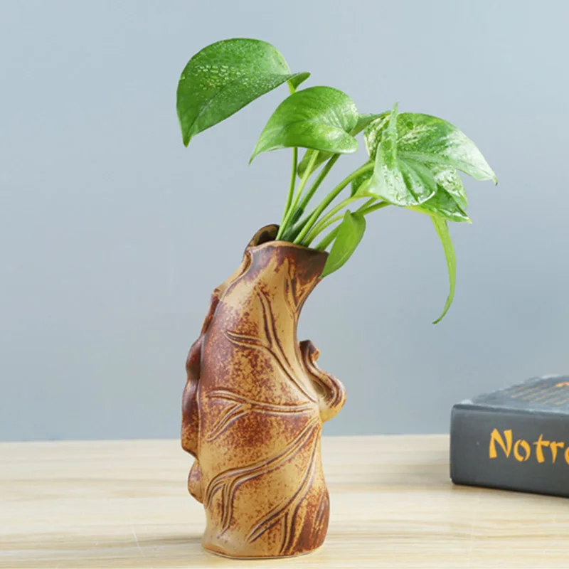 Retro Ceramic Flowers Vase Pot Designs Home Decor Large Floor Animal Vases for Wedding Decorative Handicraft Porcelain Figurines