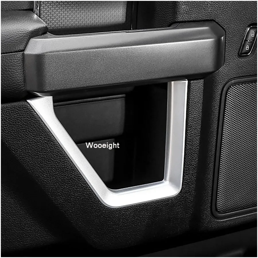 Wooeight 4 шт. матовая Серебряная дверная ручка для салона автомобиля ручка Крышка отделка рамка украшения подходит для Ford F150