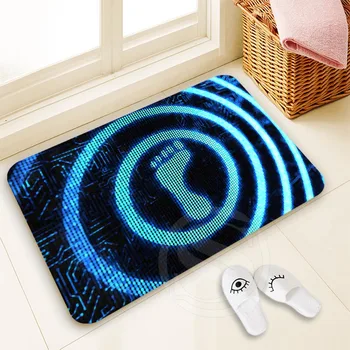 

H-P686 Custom foodprint #4 Doormat Home Decor 100% Polyester Pattern Door mat Floor Mat foot pad SQ00729-@H0686