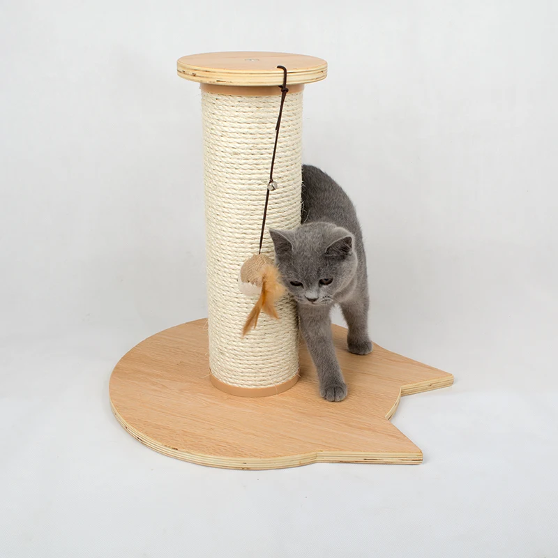 Кошка альпинистская рамка кошка игрушка-Катушка сизаль захватывающая колонна многослойная твердая древесина кошка дерево жевательная игрушка