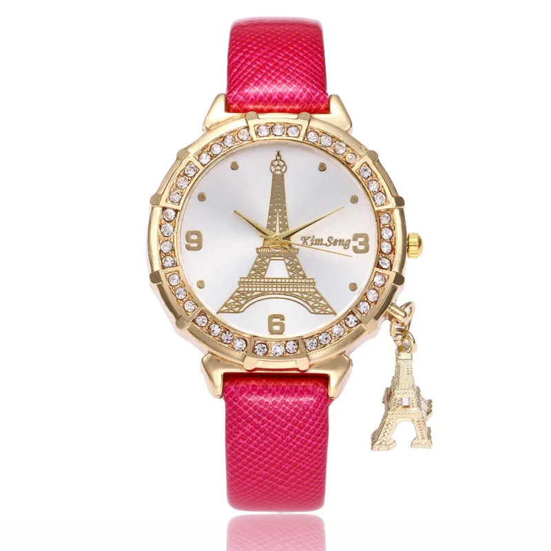 2020 Ladies Watches Fashion Paris Eiffel Tower Watches Women Faux Leather Quartz Watches Relogio Feminino Reloje Mujer Best Gift 2