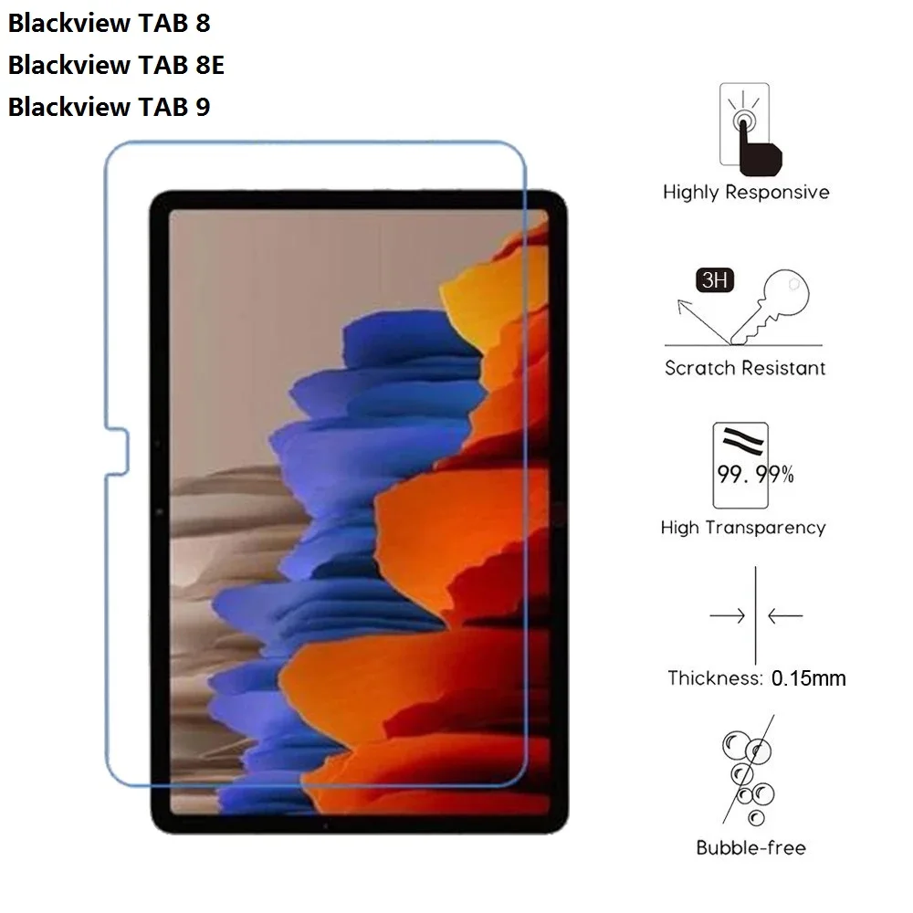 For BlackView Tab 8 8E 9 10 Case 9H Full Cover Tablet Screen Protector Pet Film Black View Tab9 10.1 Protective | Компьютеры и офис