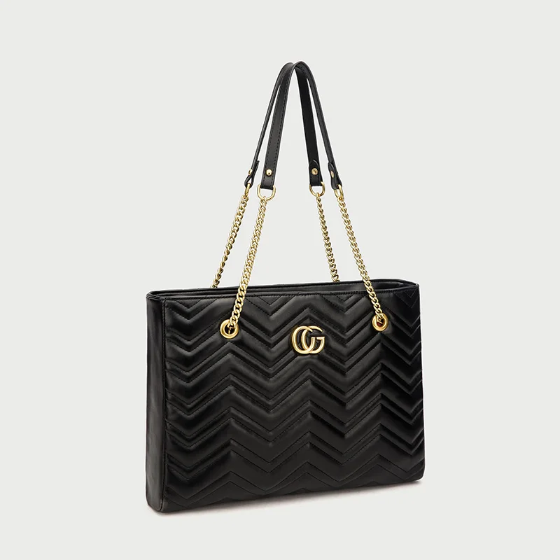 Женские сумки для девушек стиль сумки цепочка с полосками tote плечо вышивка большая емкость известный бренд дизайн мода