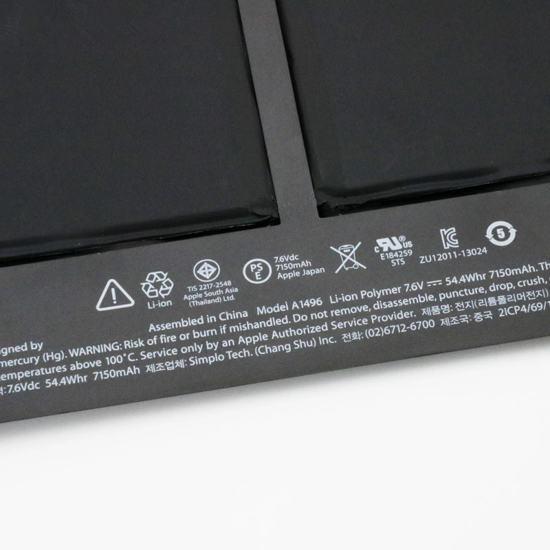ONEVAN Geunine Аккумулятор для ноутбука A1496 для Apple MacBook Air 1" A1466 2013// A1496 MD760LL/A MD761CH/A 7150 мАч с инструментами