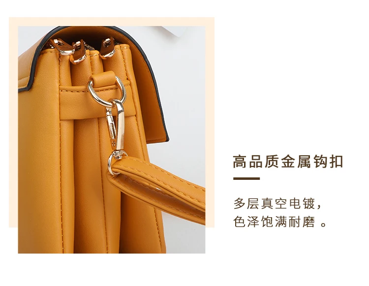 YBYT Multi-layer pocket simple fashion female flap shoulder bag handbag brand designer crossbody messenger bags for women Purse