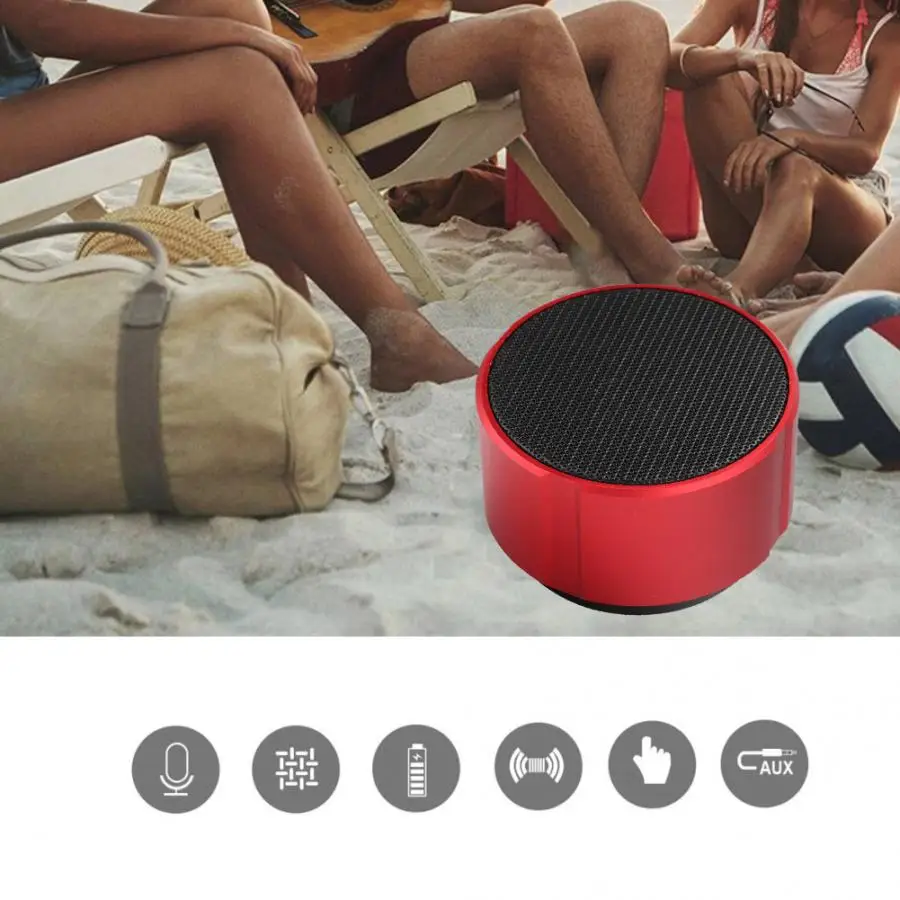 Компактный мини металлическая колонка с Bluetooth с светодиодный “дышащими” световыми индикаторами ослепительно Цвет сабвуфер на открытом воздухе Динамик Поддержка TF карты