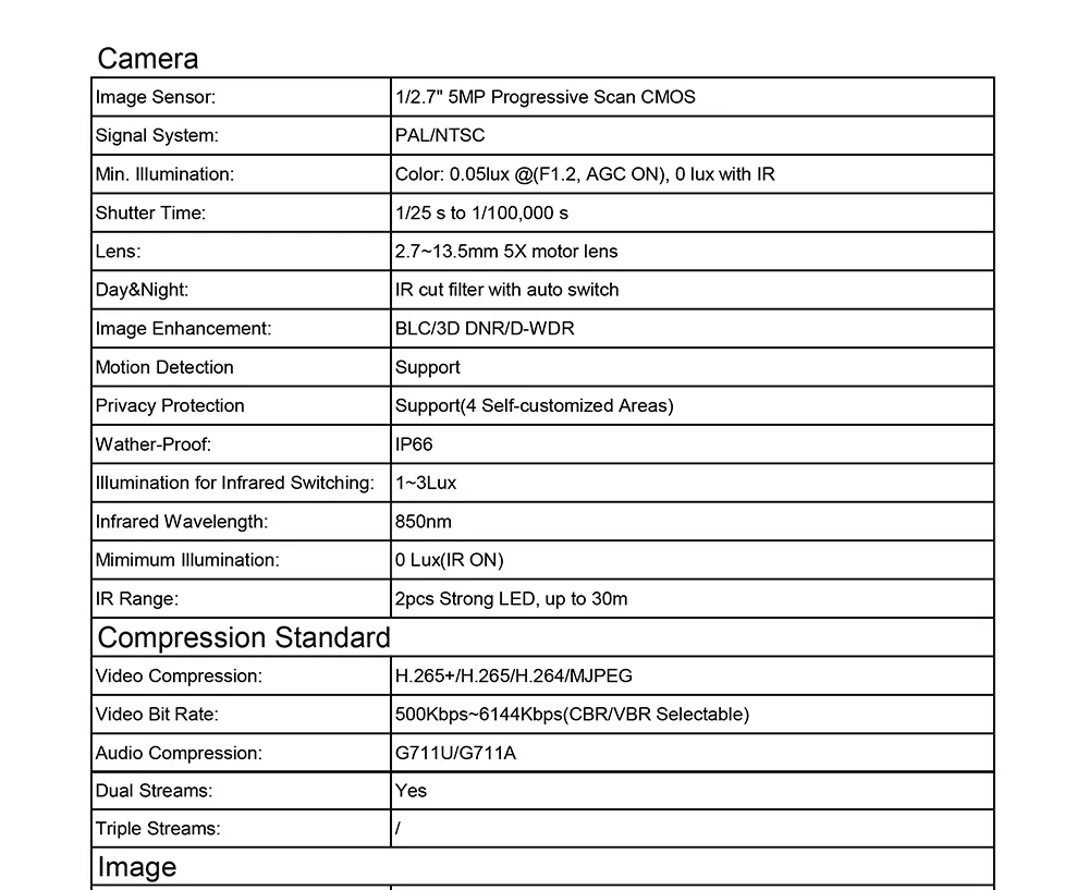 zoom óptico 2.7-13.5mm com áudio casa exterior