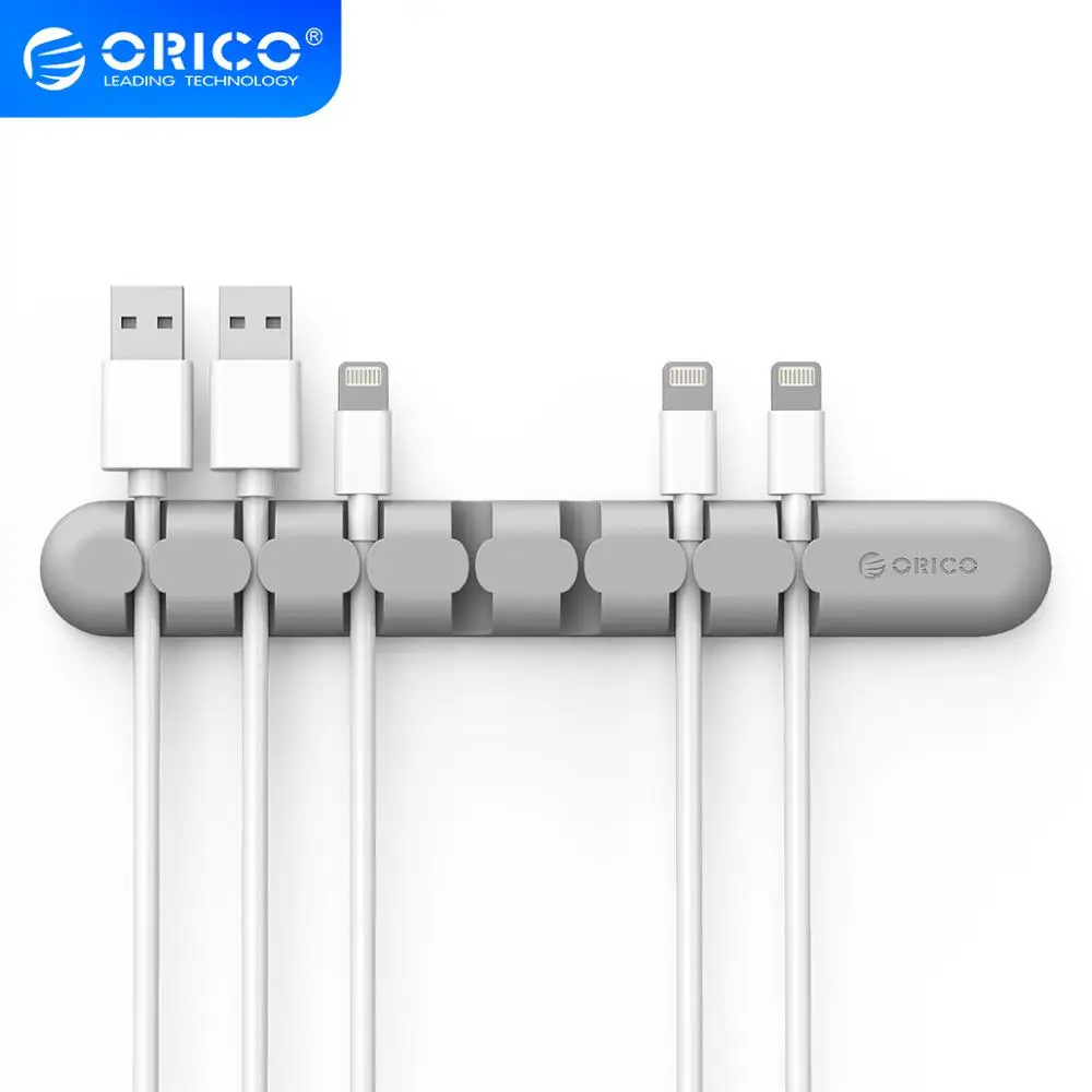 Органайзер для кабелей ORICO силиконовый держатель кабеля USB настольная Гибкая