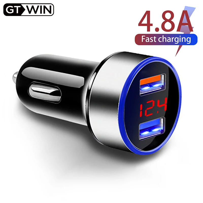 GTWIN 4.8A автомобильное зарядное устройство мобильный телефон Быстрая Зарядка