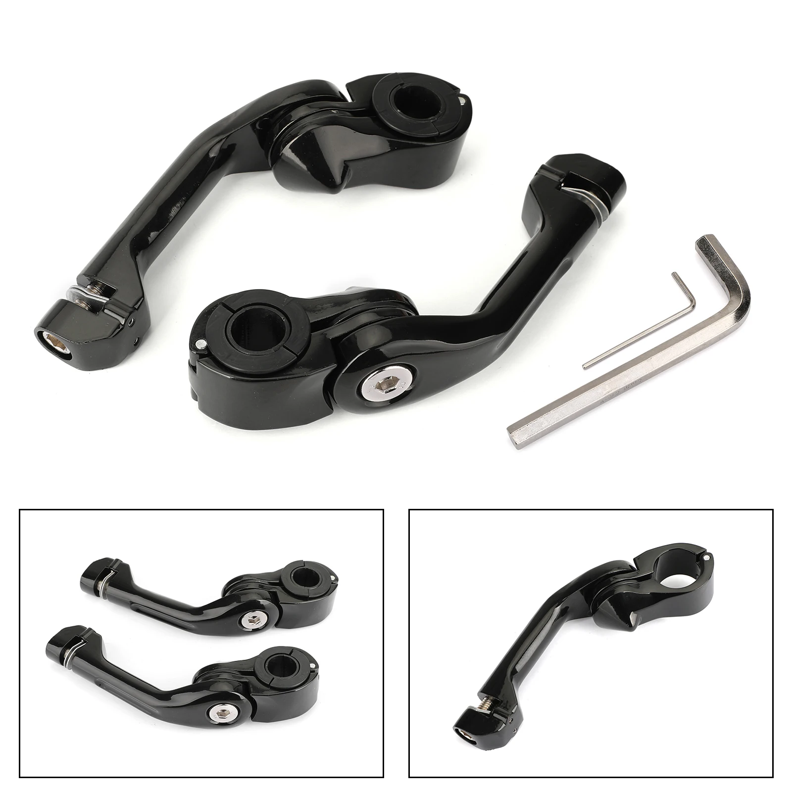 Areyourshop Universal 1.25&quot 32mm Engine Crash Bar Highway Foot Peg Mount Clamp Bracket Aluminum with 21mm/25mm/32mm Motorcycle |