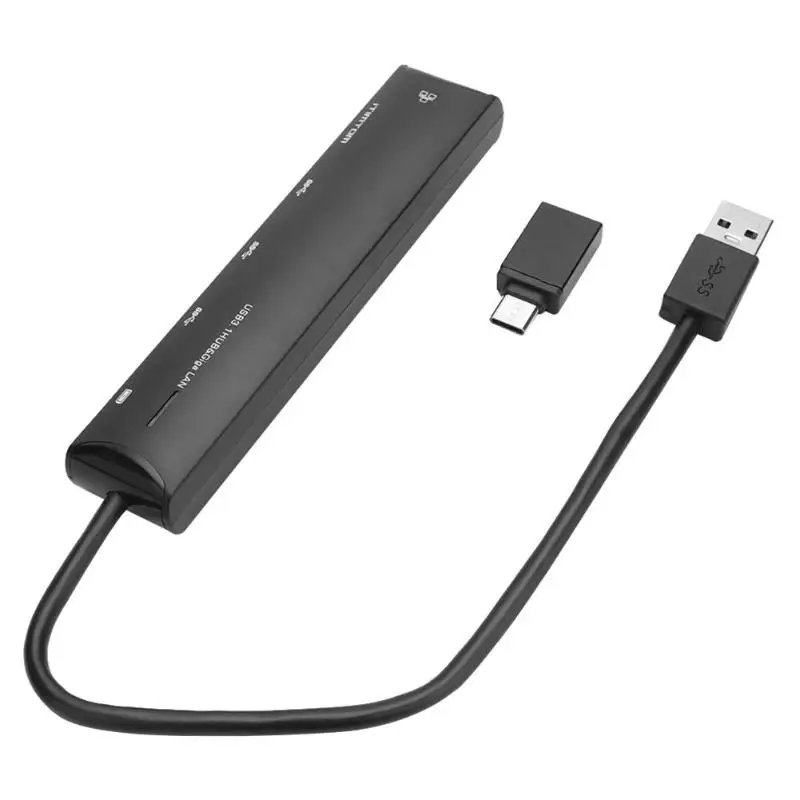 Прочный USB-C конвертер Классический Тонкий USB Ethernet USB 3,0 в RJ45 USB 3,0 концентратор адаптер сетевая карта для приставки