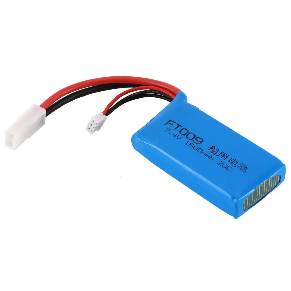 1500MAH 7 4 V 25C 2P штекер RC лодка Lipo battery 12428 перезаряжаемый аккумулятор для FT009