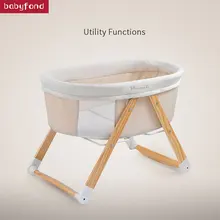 Чехол для детской кровати из цельного дерева, детская кровать, Экологичная Колыбель, многофункциональная переносная складная кровать для путешествий