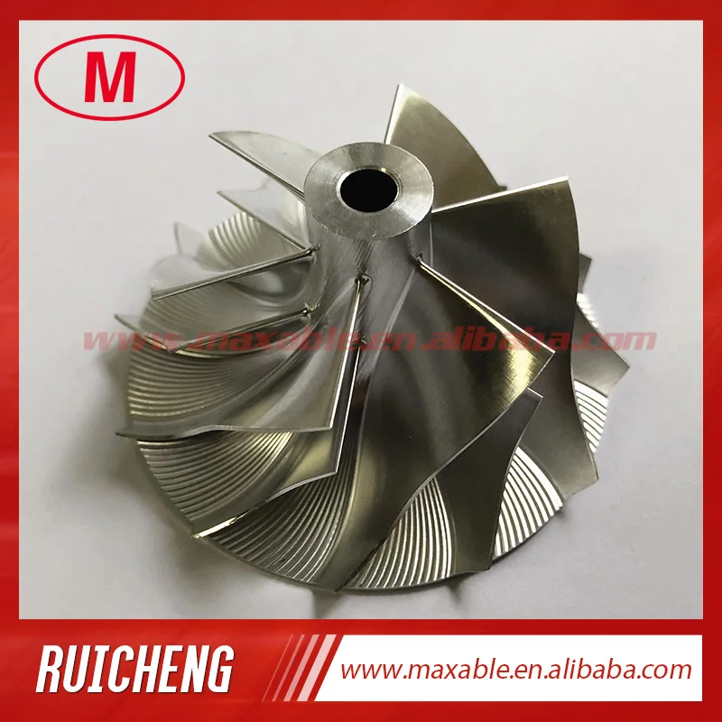 RHF5 41.80/54.00mm 6+6 blades reverse high performance turbocharger billet/milling/aluminum 2618 compressor wheel