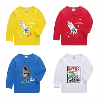 

VIDMID boys Cartoon Long Sleeve tops boys Children's cartoon print T-shirts Clothes boys Cotton casual t-shirts clothing 7060