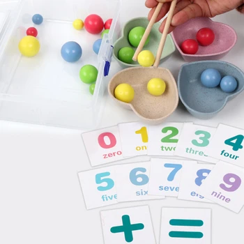 

Kids Toys Montessori Wooden Toys Hands Brain Training Clip Beads Enlightenment Math Fun Game Baby Early Educational Children Toy