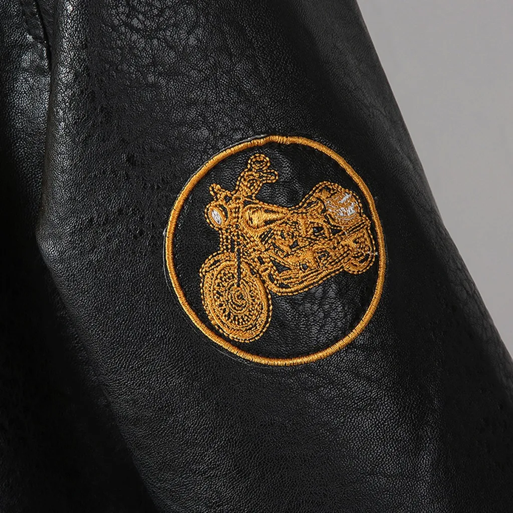 New Leather Jacket Men Casual Outwear Coat Windbreaker PU Motorcycle Leather Jackets Male European size Drop Shipping Loose Coat