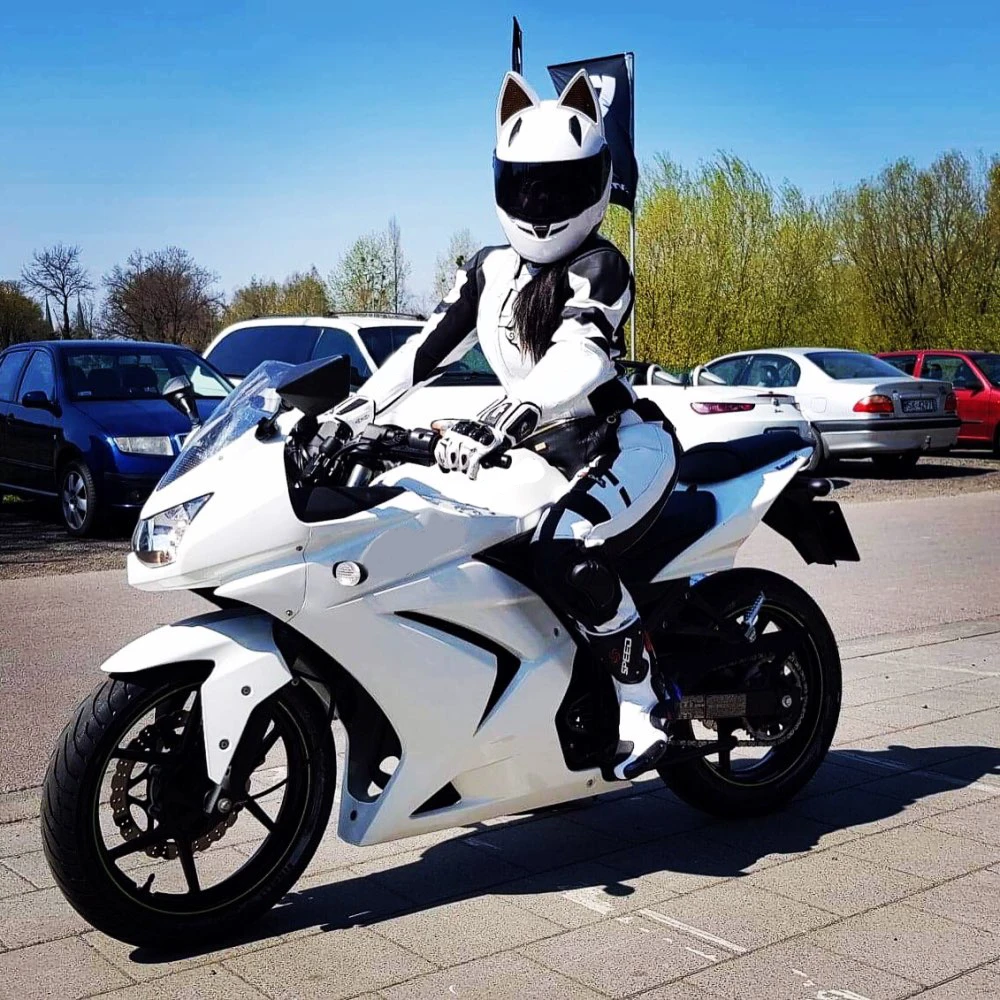 Мотоциклетный шлем NITRINOS для женщин Модный черный на все лицо|full face motorcycle