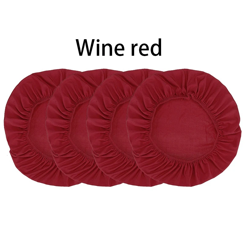 Description Picture 3 of item1Pc Removable Round Chair Protector Dining Room Chair Seat Cover Washable Elastic Cushion Covers for Oblong Round Square Chairs