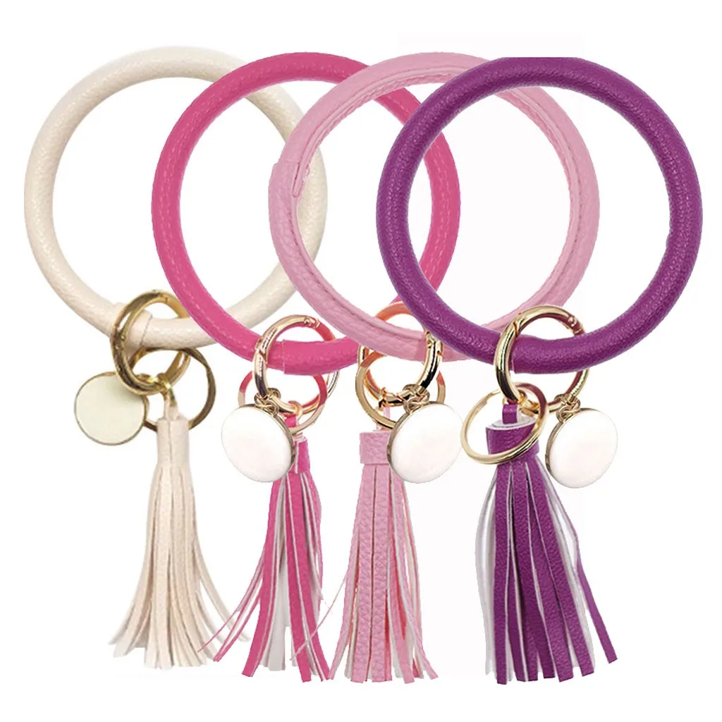 Модный тренд Простой Большой кожаный браслет кисточка брелок ювелирные изделия |