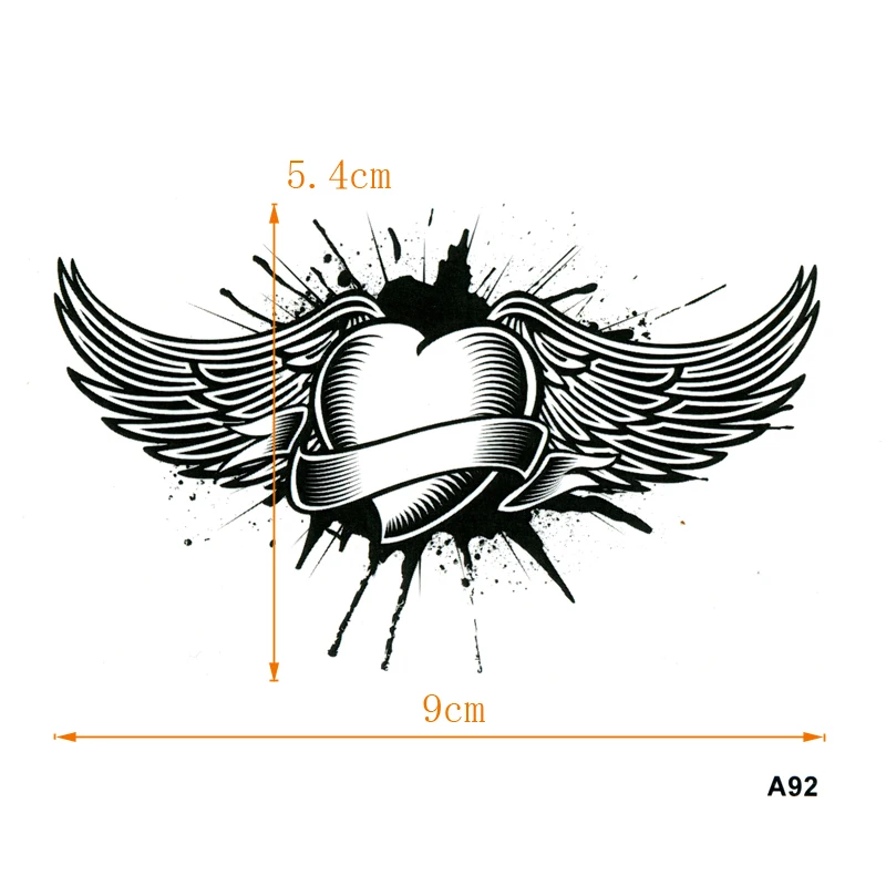 Fliegen herz Wasserdicht Temporäre Tattoos Männer Tatuajes Temporales Hülse Tattoo Henna Tatuagem kit tattoo henna körper Kunst Tattoo – Detail 2