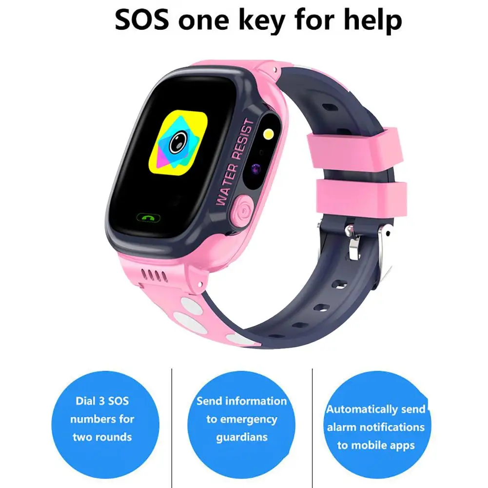 Skup Y92 smartwatch dla dzieci 1.44 Cal ekran smart Watch WiFi pozycjonowanie GPS IP67 wodoodporna zdjęcie muzyka połączeń zegarek dla dzieci