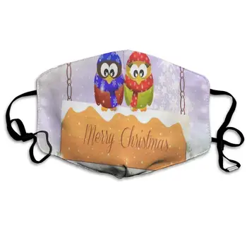

Face Mask Merry Christmas Owls Fantastic Cycling Half Face Earloop Nose Mask For Men