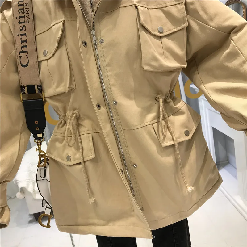Модный женский пуховик в стиле сафари, зимний корейский стиль, abrigos mujer invierno ropa de invierno para mujer