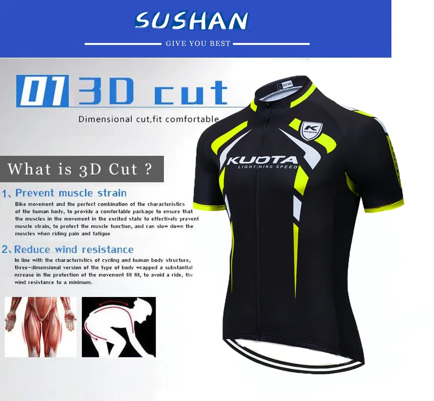 Новая команда KUOTA велосипедная одежда Джерси Ropa быстросохнущая Мужская летняя
