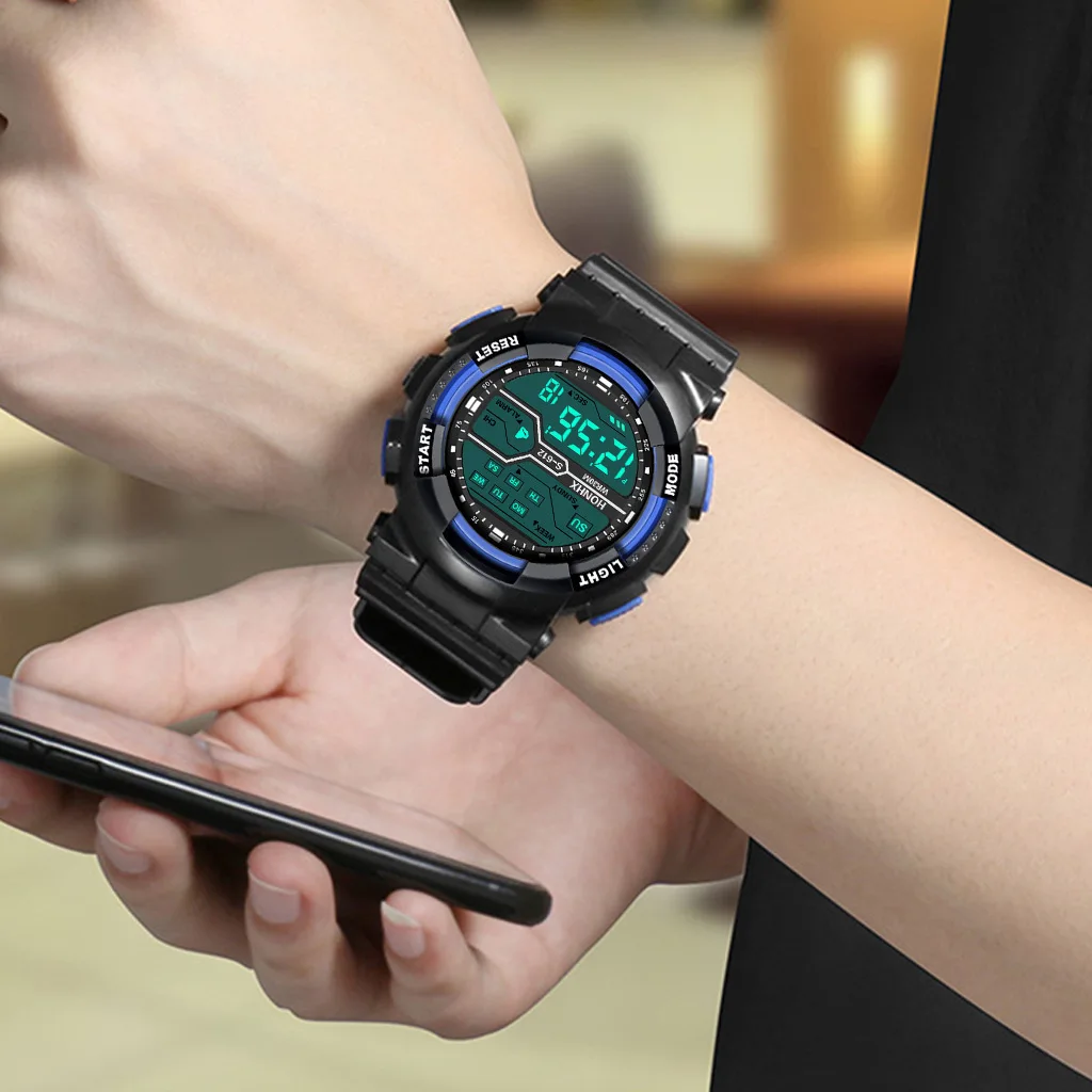 modern multi-function sports LED digital watch