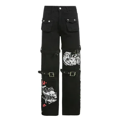 Goth Dark Punk Grunge Gothic Patchwork 