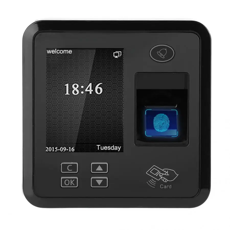 Датчик отпечатков пальцев TCP IP 2.4in TFT 125 кГц отпечатков пальцев RFID карта Машина посещаемости времени система контроля доступа