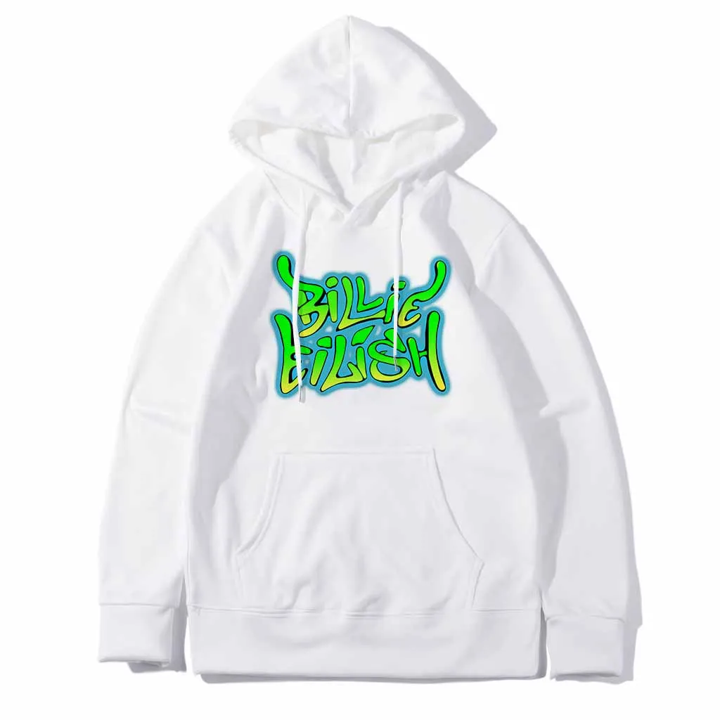 Water Blue Billie Eilish Толстовка Зимние теплые уличная одежда в стиле хип-хоп летняя рубашка кофты одежда для пребывания на открытом воздухе для мужчин и женщин, Billy Idol - Цвет: Water Blue