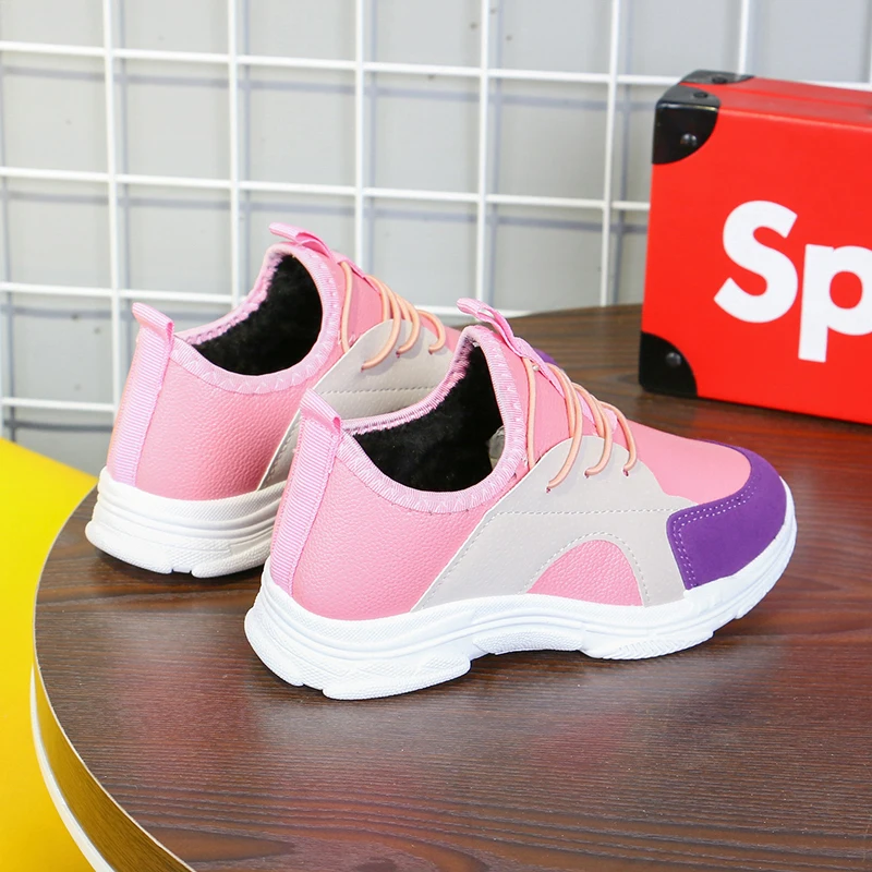 Children Outdoor Cotton Shoes baby shoes Sport Winter Keep Warm Kids Boys Plush Thicken Sneakers Casual Shoe Girls SP038