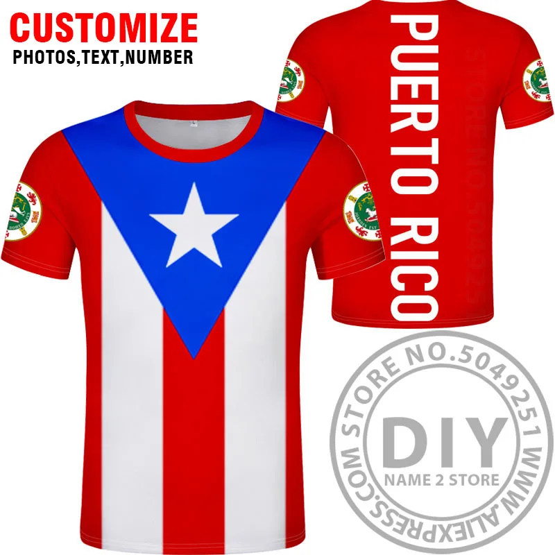 Пуэрто при Рико футболка Национальный флаг Pr риканский испанский кантри Логотип