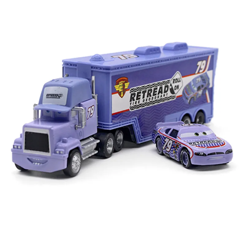 1:55 disney Pixar Cars 2 3 Lightning McQueen Джексон шторм Мак дядюшка грузовик набор литые модели автомобилей для детей рождественские подарки - Цвет: No 79 (2pcs lot)