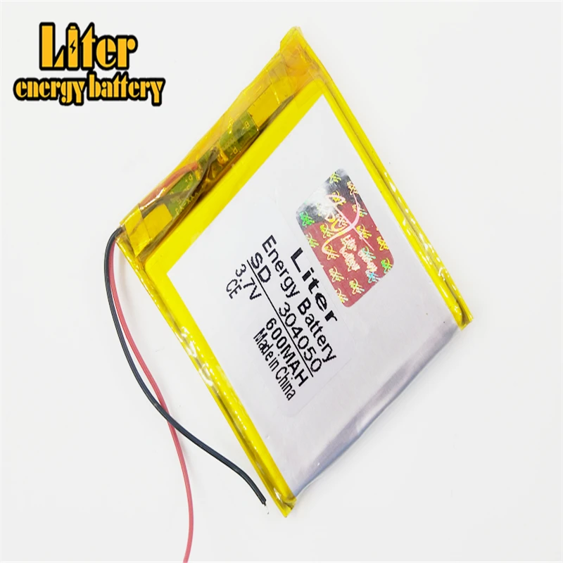 

3,7 V 600 mAh литий-полимерный аккумулятор li po 304050 для игрового плеера телефон Bluetooth навигация музыкальный плеер камера