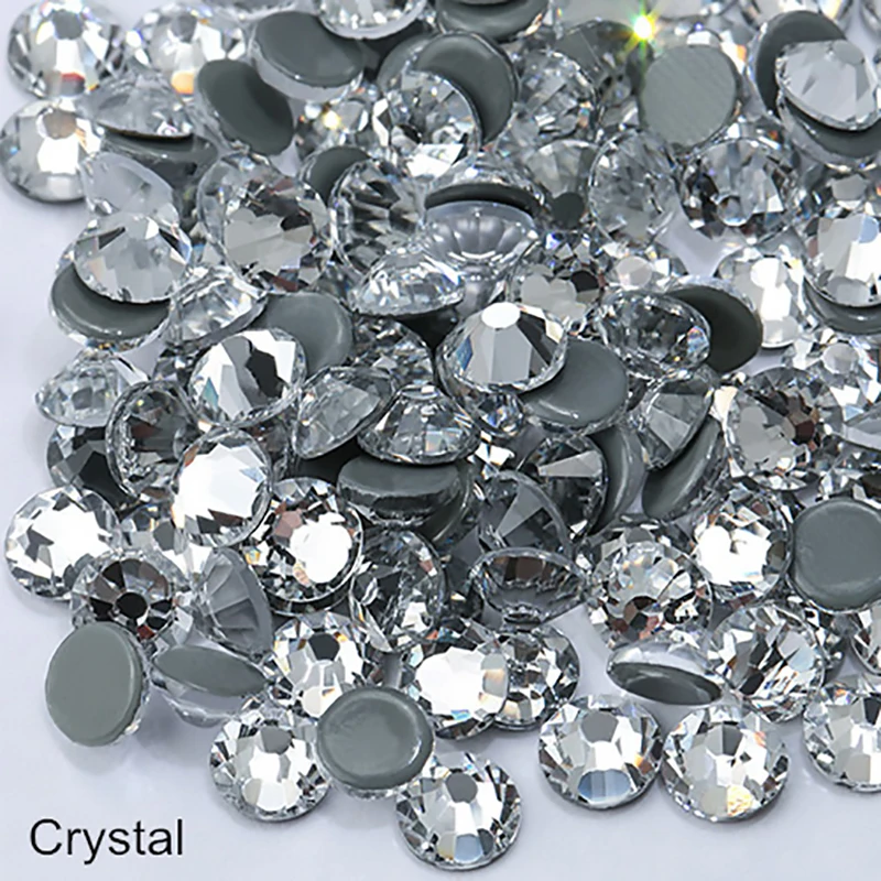 Crystal AB Glass Hotfix Rhinestone DMC Glue on Rhinestones стразы Glitter Diamond Strass Crystals for festival Garment Dress 