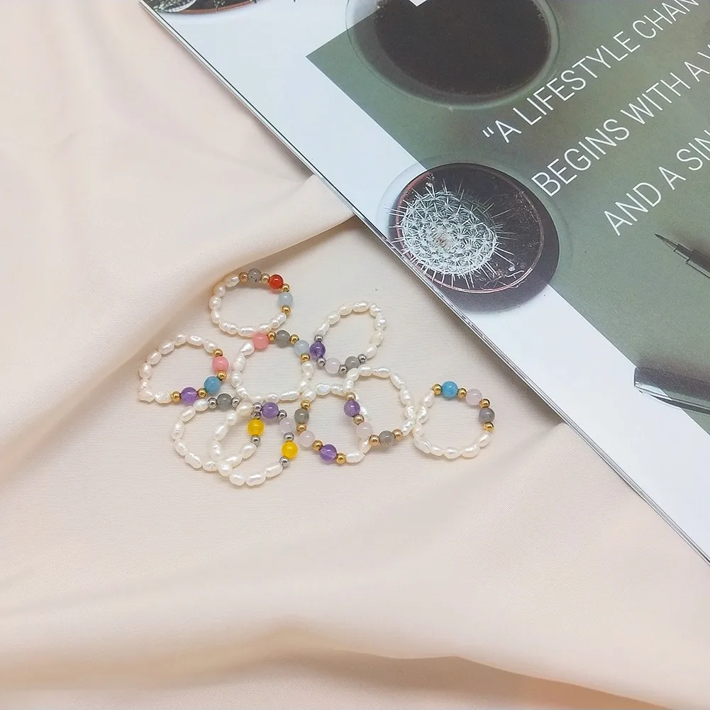 Пресноводный жемчуг бусины кольца для Для женщин ручной работы в стиле ретро