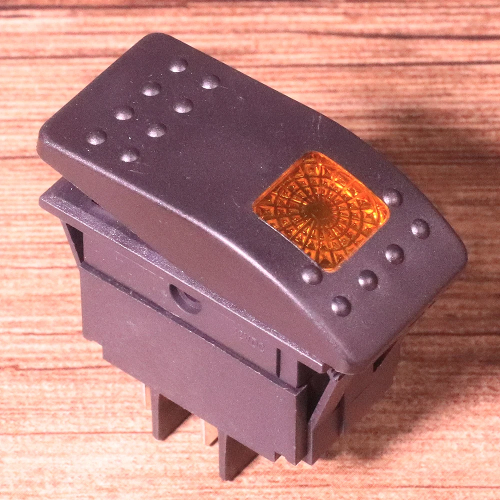 4 Pin 12V 20A Blue Green Red Orange LED Light Rocker Switch Panel ONOFF Button LED Light Fit for Car Boat Buses Motorcycles  (6)