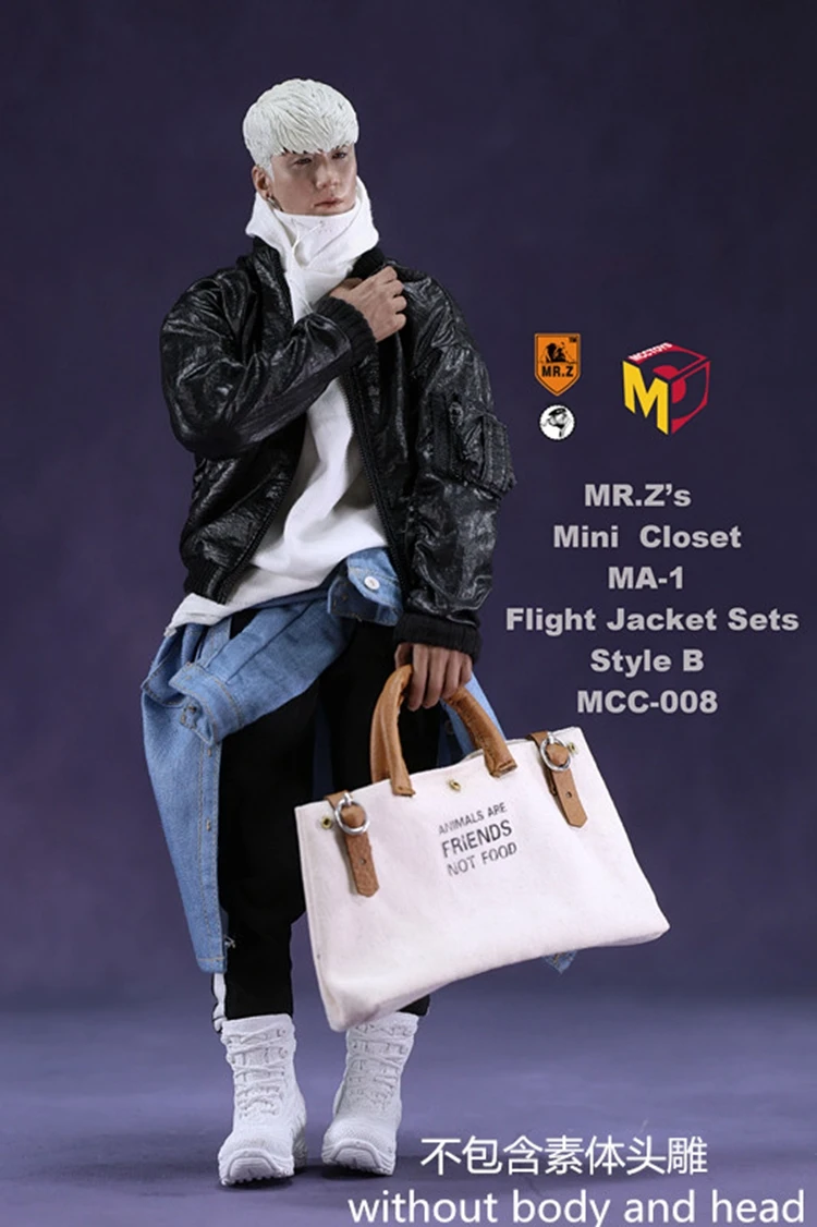 Модный комплект одежды 1/6 г. Мини-шкаф MR. Z MA-1 летная куртка наборы с Холщовая Сумка 3 вида стилей для 12 ''фигуры