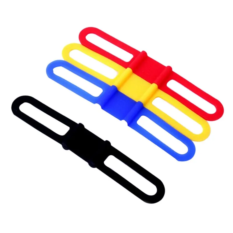 

Elastic Bandage Silicon Strap Mountain Road Bike Torch Phone Flashlight Bands Bicycle Light Mount Holder Road Bike Accessories