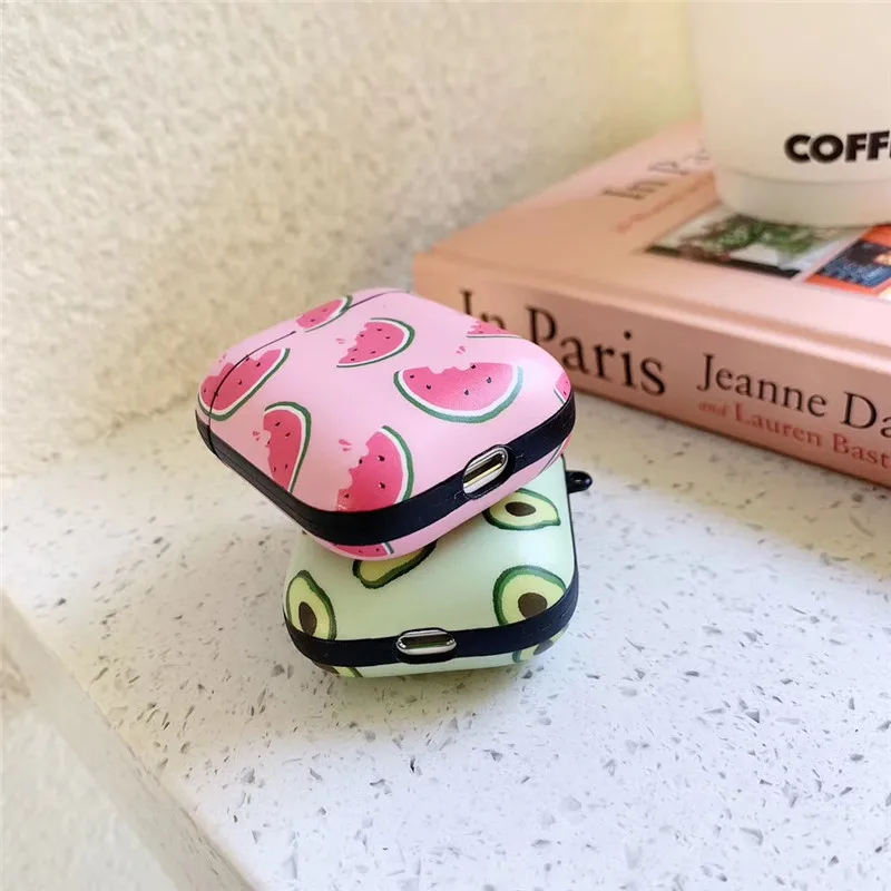 Милый клубничный беспроводной Bluetooth чехол для наушников с авокадо для Airpods2 чехол пылезащитный чехол Защитный чехол для Apple Air Pods