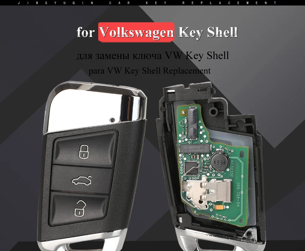 Jingyuqin умный дистанционный ключ 3 кнопки 434 МГц брелок для Volkswagen VW Magotan B8 Superb A7 Passat вариант- Замена