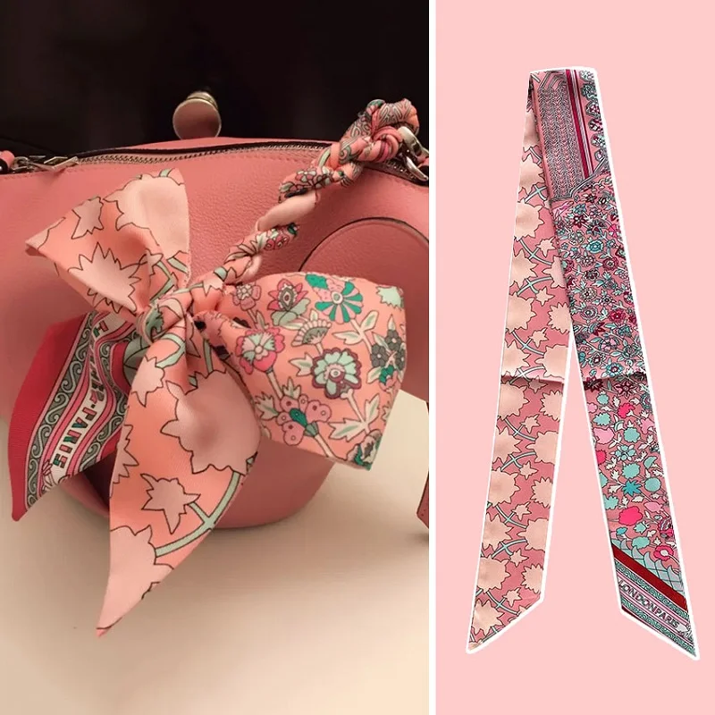 Brand Bag Scarf Female Luxury Ladies Headband Headwear Accessories Long Small Design Shirt Necktie Belt Headscarf For Girl |