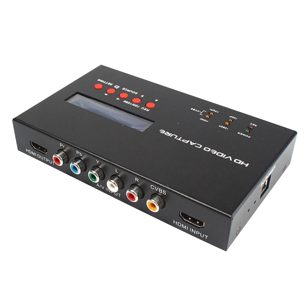 YY-283S ABS 1080P HDMI Converter With Remote Control TV Black Microphone Input Grabber Game Recording Card Video Capture Box