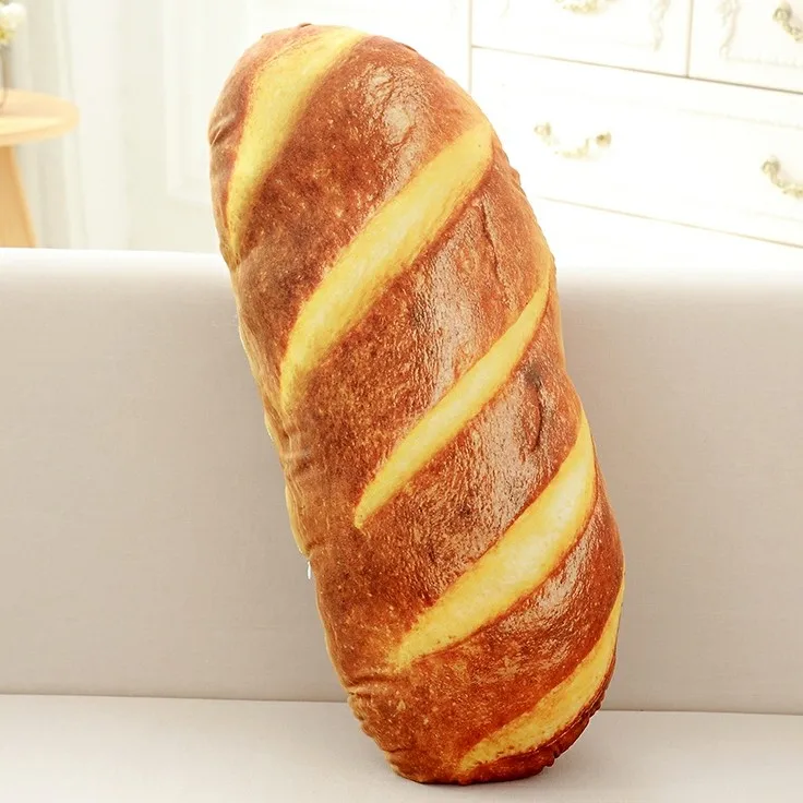 60cm bread huang Имитация хлеба стейк, пицца форма Подушка смешная еда ворс Подушка и подушка дети ребенок подарок плюшевые игрушки куклы - Цвет: 60cm bread huang