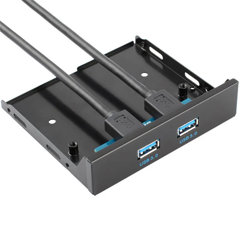 Высокоскоростной 20Pin 2 порта USB3.0 концентратор USB 3,0 Передняя панель кабель адаптер пластиковый кронштейн для ПК настольный 3,5 дюймов ячейка для дискет 40JUL26
