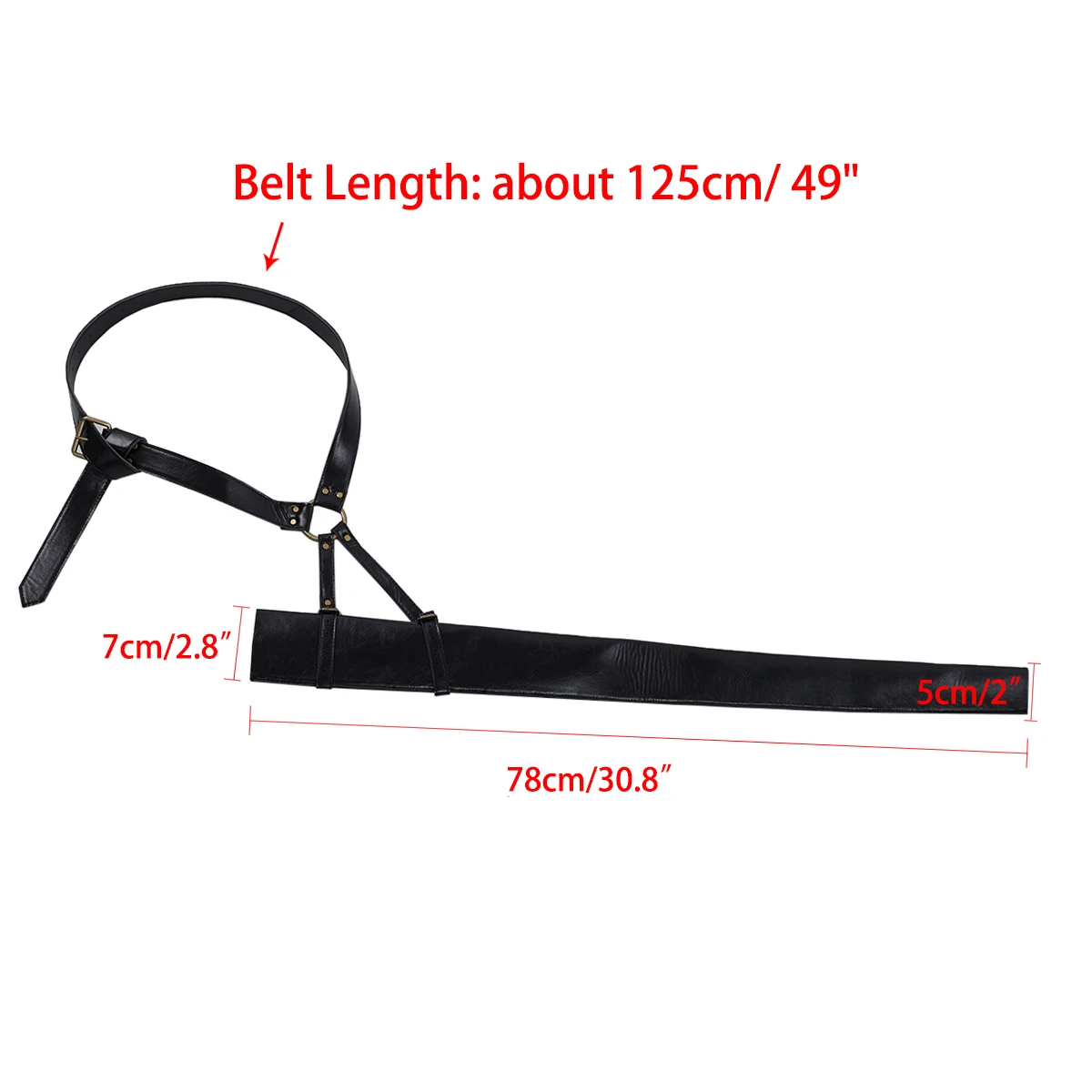 Medieval Waist Belt Holster Leather Sword Scabbard Sheath Holder Viking Saxon Costume Accessory LARP Knight Case Cosplay For Men